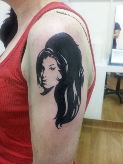 Amy Winehouse Face Tattoo