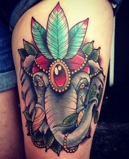 elephant tattoo black girl｜TikTok Search