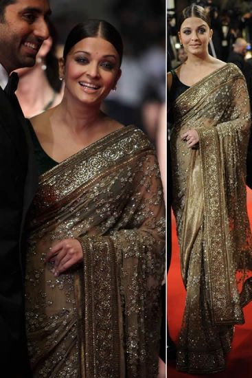 When Aishwarya Stunned In Saris - Rediff.com