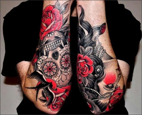 Skull Patterns Gypsy Tattoo Design