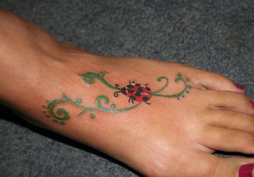 Decorative Design Ladybug Tattoo