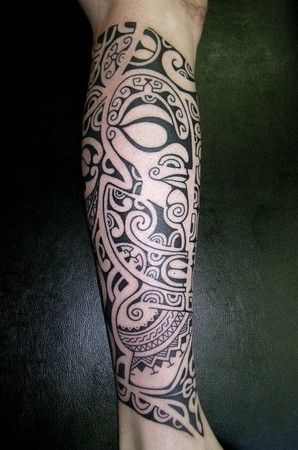 Polynesian Mayan Tattoo Design
