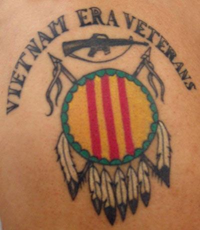  Vietnam War Time Symbolic Military Tattoo Design