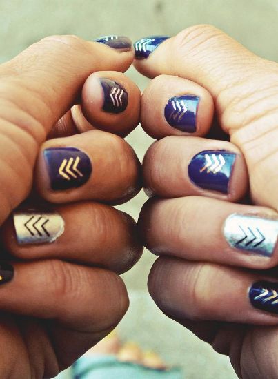 Geometric Nail Tattoo Designs