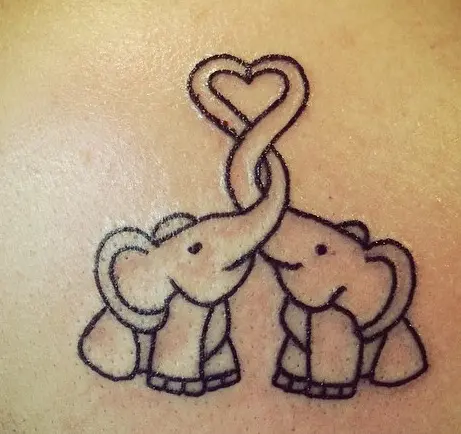 Elephant head tattoo design Royalty Free Vector Image