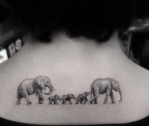 Buy Elephant Family Temporary Tattoo set of 3 Online in India  Etsy