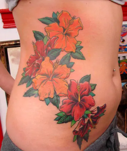 Watercolor Yellow Hibiscus Flower Tattoo on Back  Hibiscus flower tattoos Hibiscus  tattoo Neck tattoo