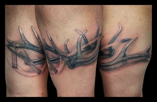 Deer Horns Tattoo Design