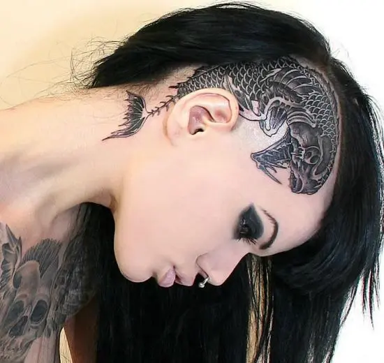 45 Undercut Hairstyles with Hair Tattoos for Women  Fashionisers