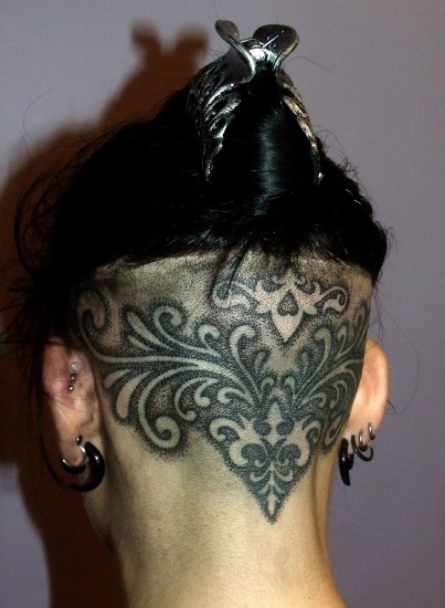 Creative Hair Tattoo Design
