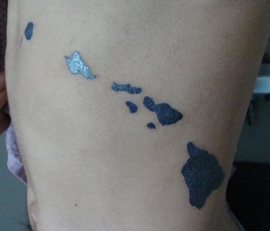 Black Ink Hawaiian Tattoo Design