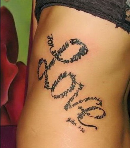 Written in Words Tattoos For Women