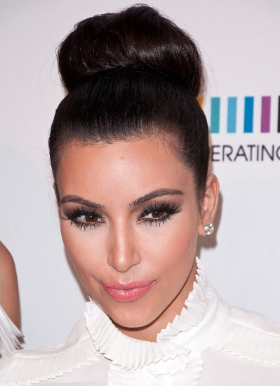 Kim kardashian bun hairstyles