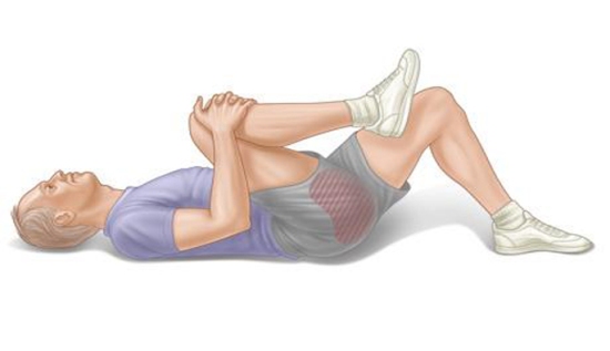 Knee to chest exercise