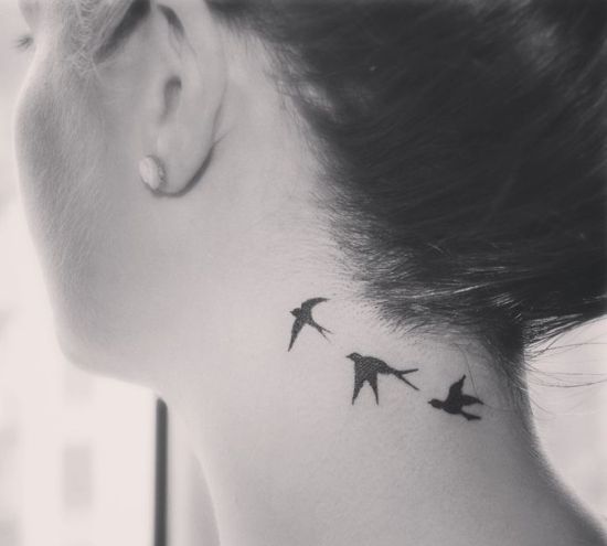 Bird Tattoo On Neck  Divine Beauty Bird Tattoos Artistic Design