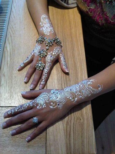 Beautiful White Henna Designs