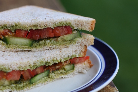 Green chutney sandwich