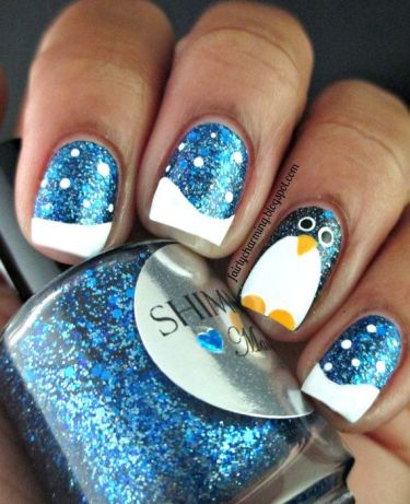 penguin nail designs3