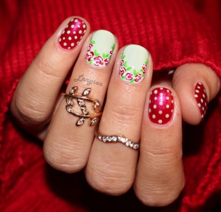 Flowers And Dots