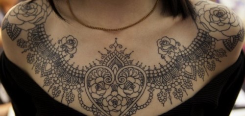 Permanent Necklace Tattoo Design