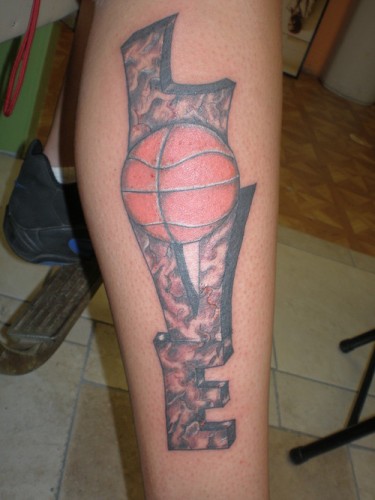 Etched In The Words Basketball Tattoos