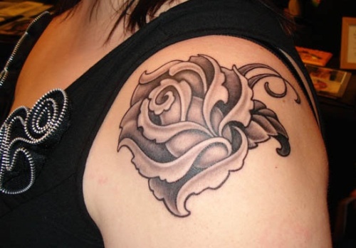 Rose Flower Tattoos For Girls