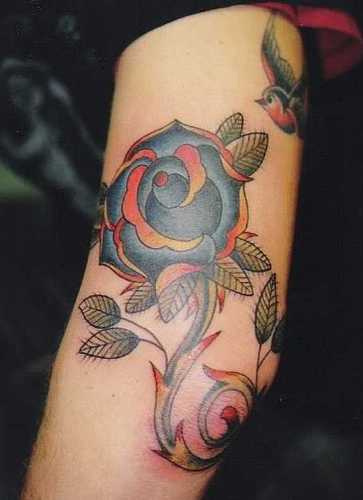 Flower Tattoos On Elbow
