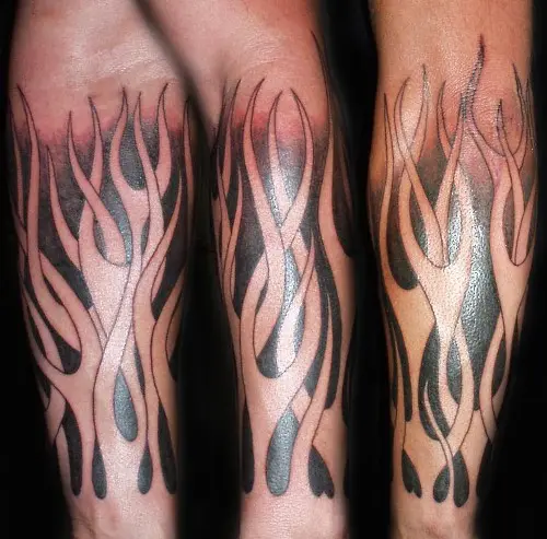 Minimalist Flame Temporary Tattoo  Set of 3  Little Tattoos
