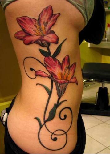 Lily Flower Tattoos For Women