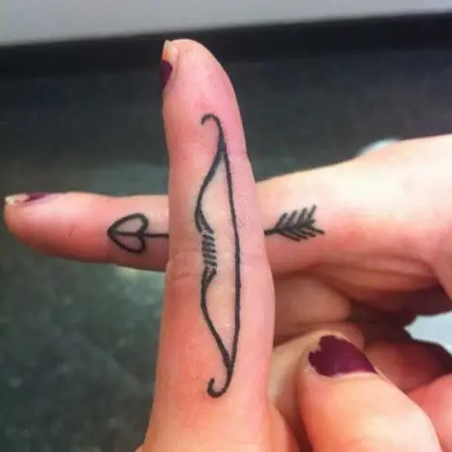 Arrows Small Finger Tattoo