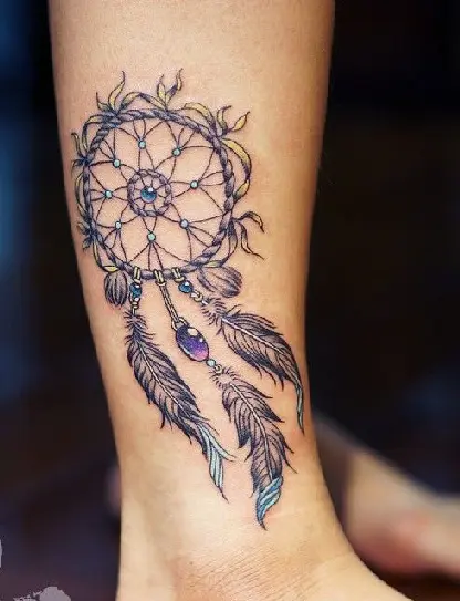 Meaningful Dream Catcher Tattoo on Thigh  neartattoos