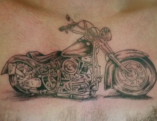 Biker And Harley Davidson Tattoos