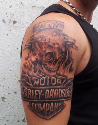 HarleyDavidson tattoo harleydavidson  Harley davidson tattoos Sleeve  tattoos Harley tattoos
