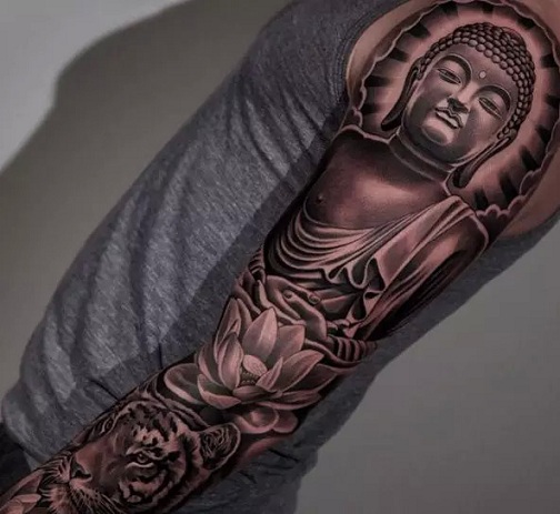 Religious Full Sleeve Tattoo