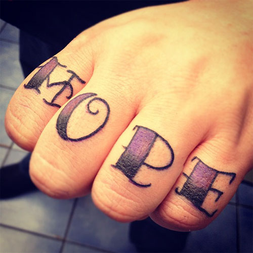 Hope Finger Tattoo Design