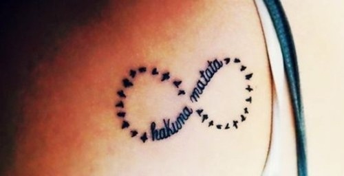 Hakuna Matata Infinity Symbol Tattoo Design
