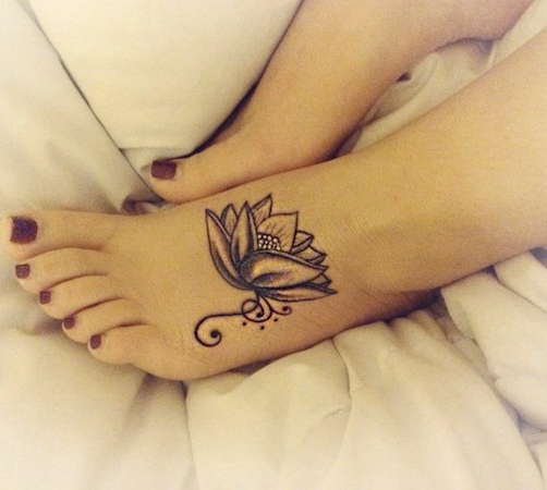 Legendary Lotus Foot Tattoos