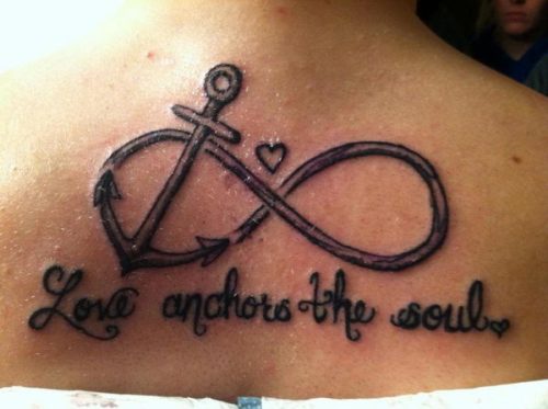 Anchor Infinity Tattoo Design For Men