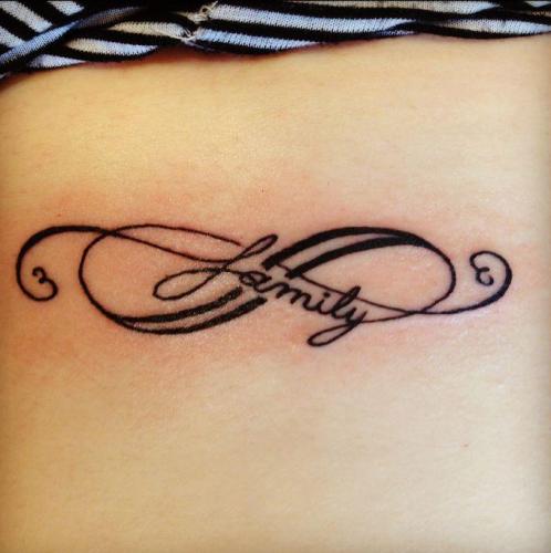 Beautiful Infinity Tattoos Of Family and Love Design