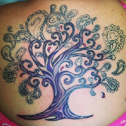 Paisley Tree Tattoo Designs