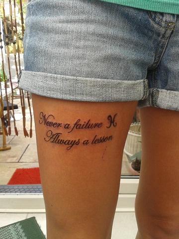 Share 78+ side thigh tattoo quote latest - thtantai2