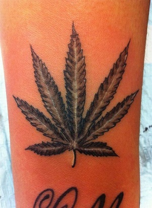 Wrist Weed Tattoo Designs