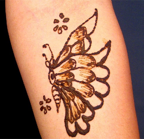Arabic Butterfly Mehendi Patterns