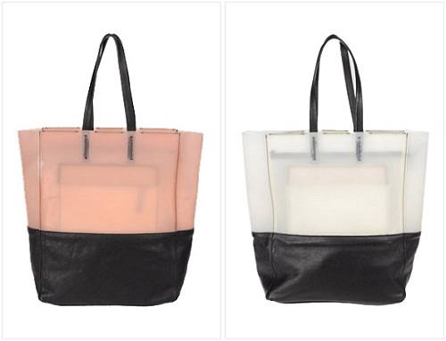 Color Block Tote Girly Hand Bag