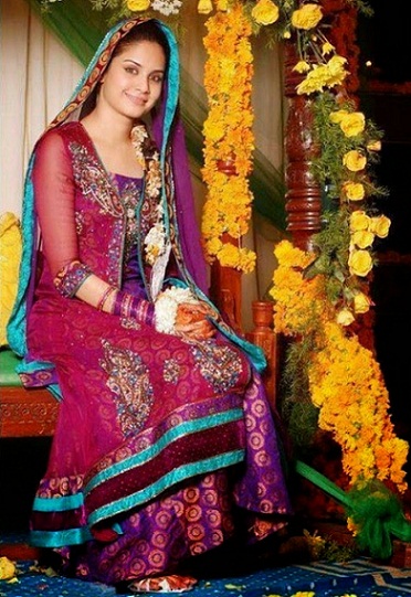 Multi Colored Dress for Mehndi