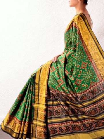 Green Silk Pochampally Saree