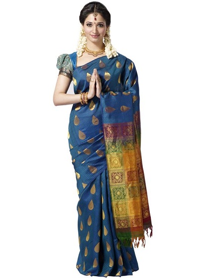 Blue South Indian Alluring Designer Saree