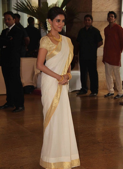 White Traditional Saree