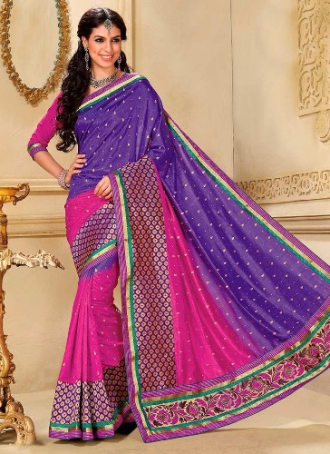 The Violet and Pink Saree