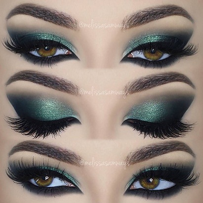 Turquoise Green Smoky Eye